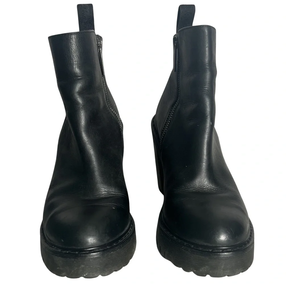 Dr. Martens Magdalena Women’s Black Leather Heeled Chelsea Boots Size 7 - Picture 4 of 9